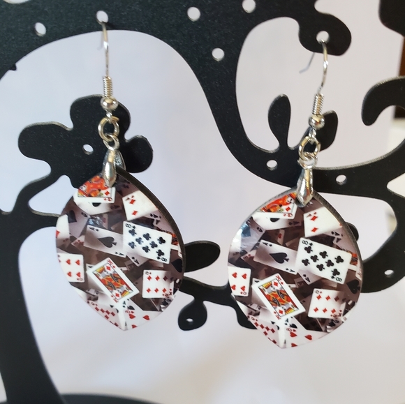 Deck of Cards Earrings - Picture 3 of 8